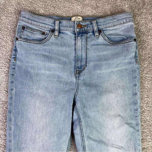 J. Crew Billie Demi Jeans Women’s 29 Blue Cropped Boot High Rise Light Wash - Picture 2 of 12